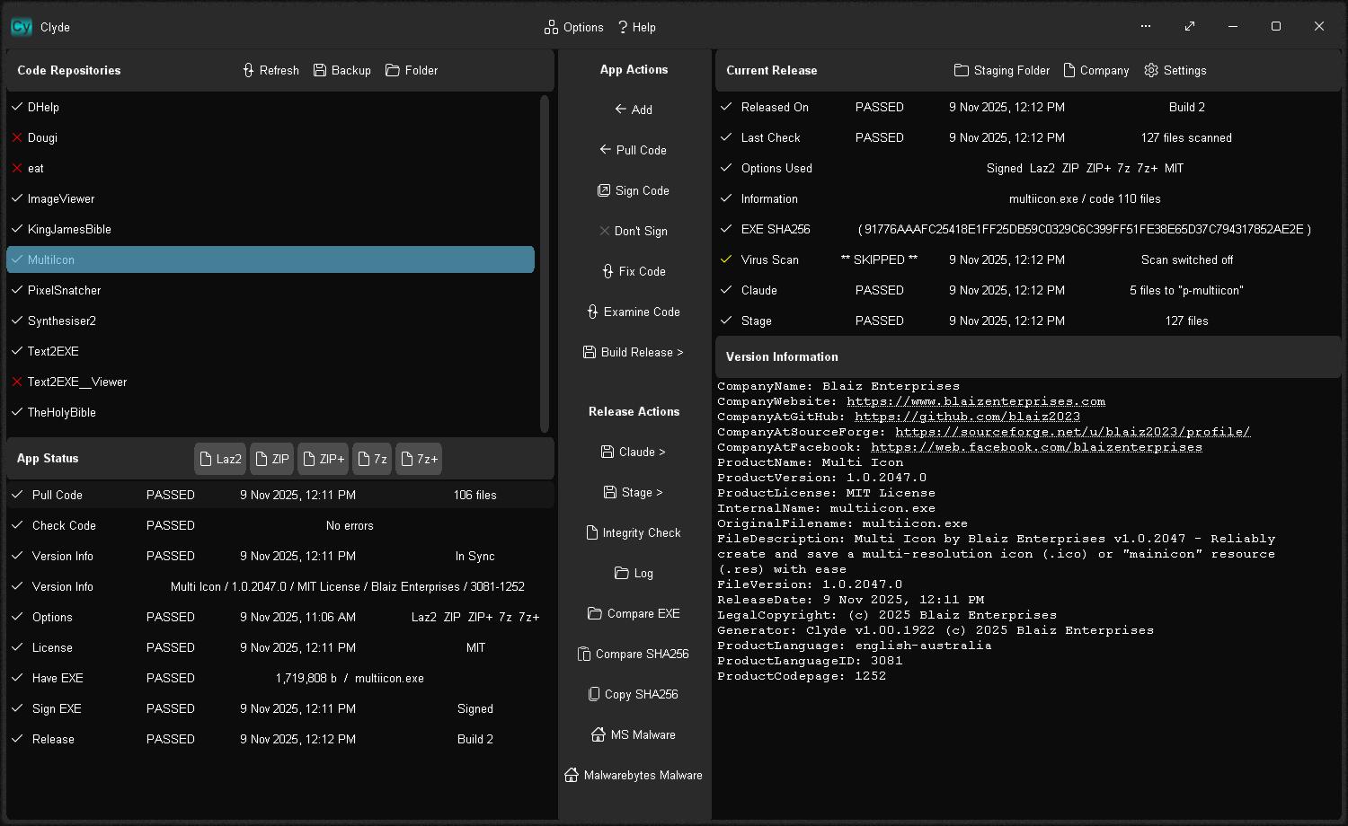 In charge of app management is Clyde, taking the tricky tedium out of app checking, staging, and release
Click to view image full size in a new tab