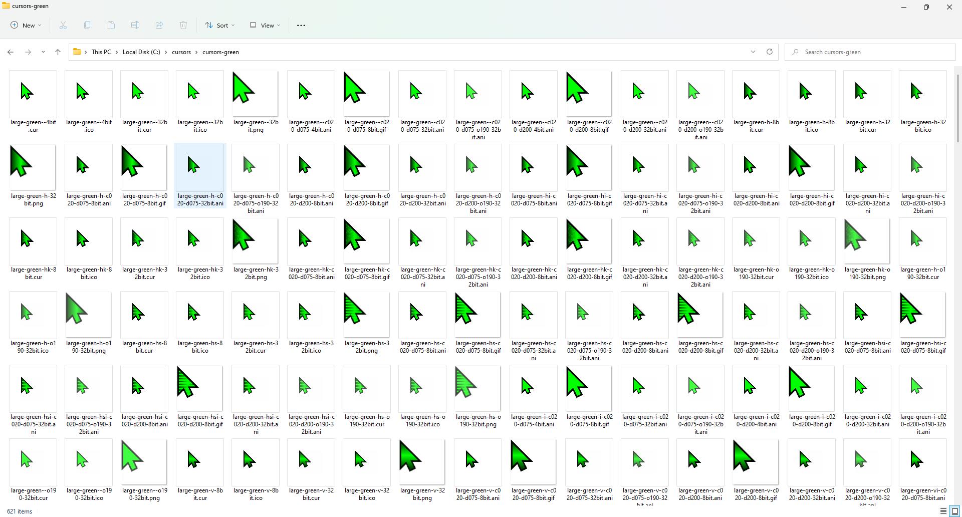 Windows 7 Green Hue Cursor Collection by BlaizEnterprises.com 1.00.050 full