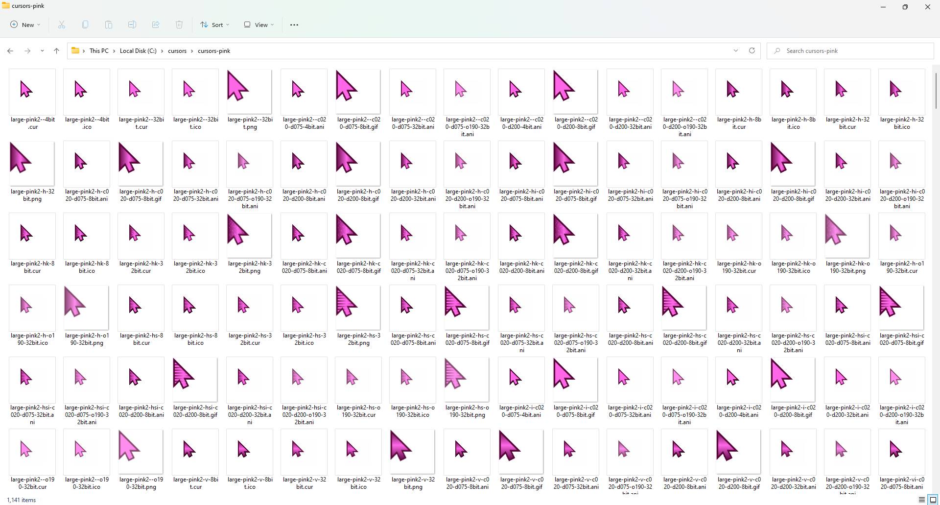 Windows 7 Pink Hue Cursor Collection by BlaizEnterprises.com 1.00.050 full