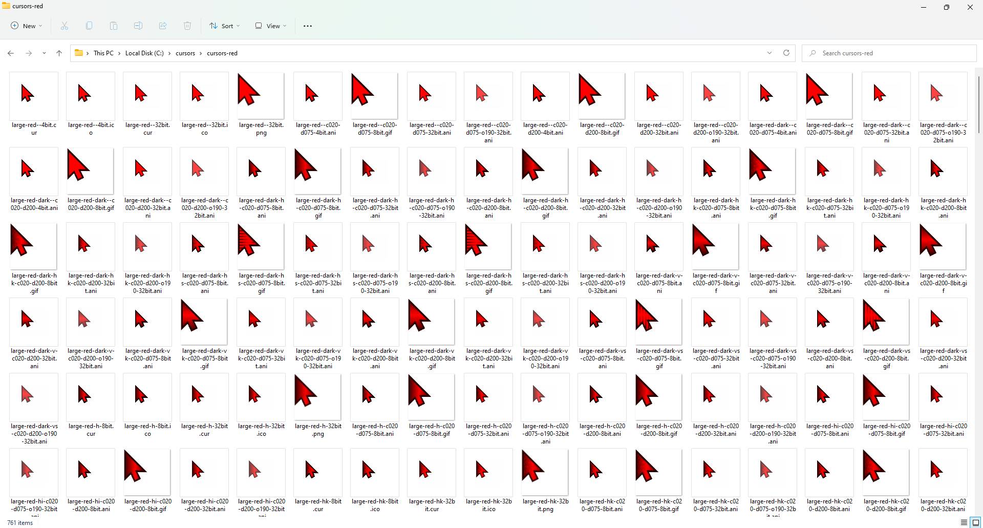 Windows 7 Red Hue Cursor Collection by BlaizEnterprises.com 1.00.050 full