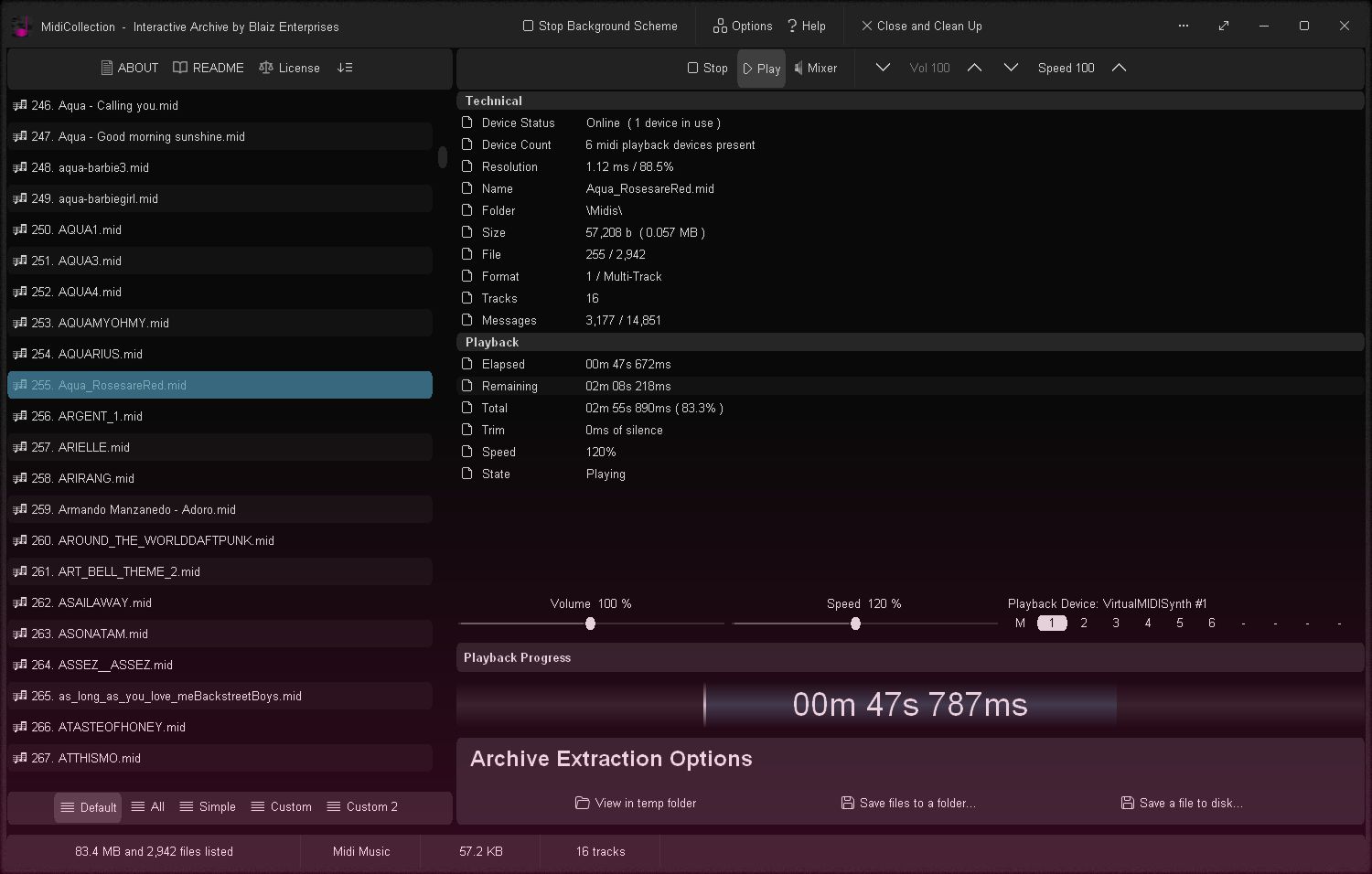 Playing a midi file in the archive
Click to view image full size in a new tab