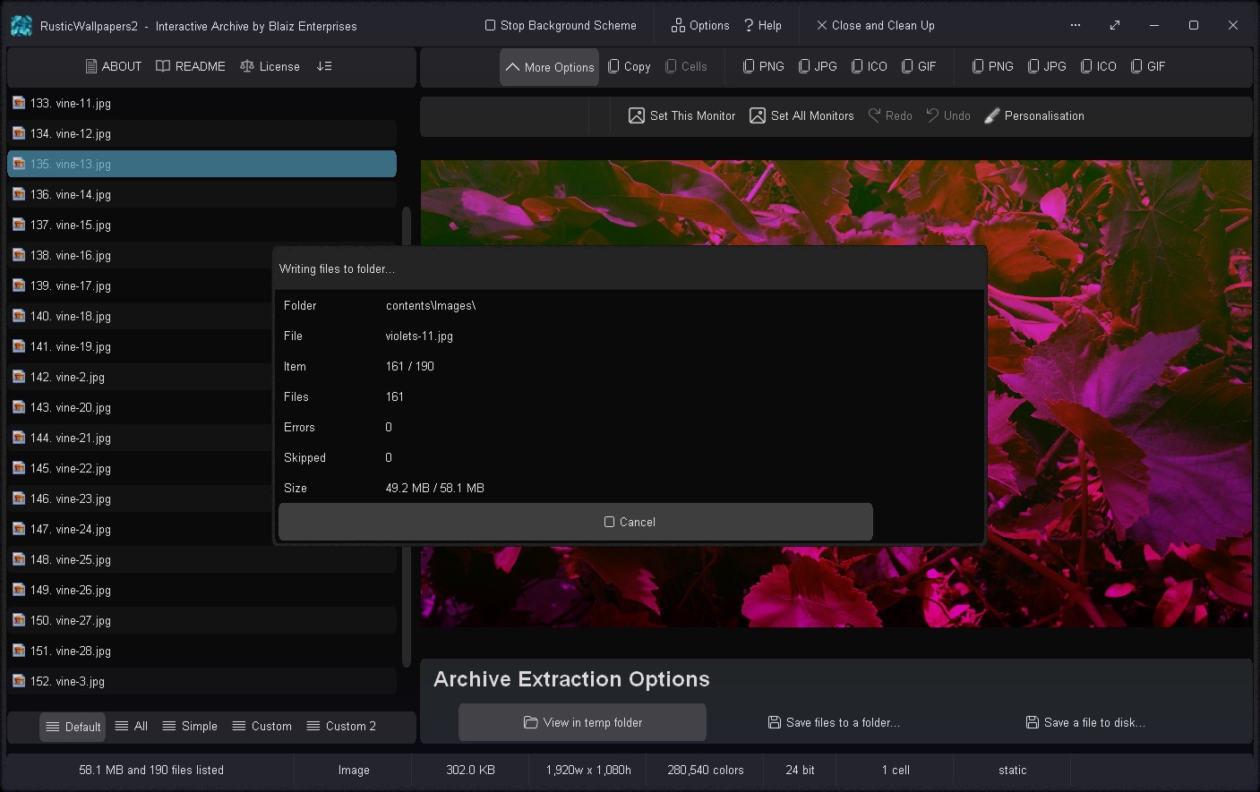 Extracting files to temp folder
Click to view image full size in a new tab