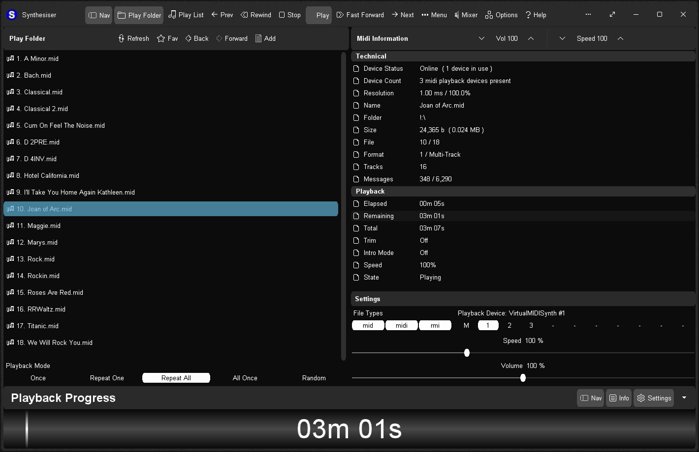 Synthesiser playing built-in sample midi music
Click to view image full size in a new tab